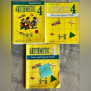 Lot Of ABEKA Arithmetic 4 Teacher Work-Text Answer Key Curriculum/Lesson Tests